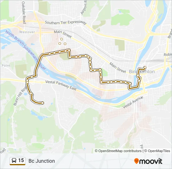 15 Bus Line Map