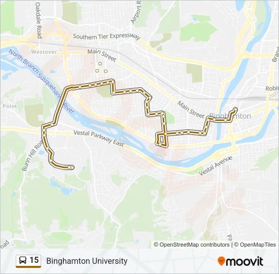 15 Bus Line Map