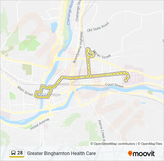 28 Bus Line Map