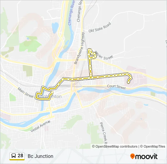 28 Bus Line Map