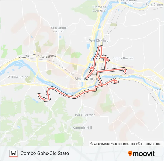 12/28/40/5 COMBO Bus Line Map