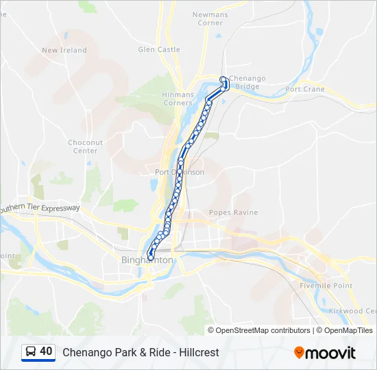 40 Bus Line Map