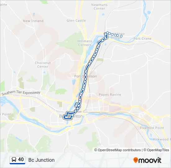 40 Bus Line Map