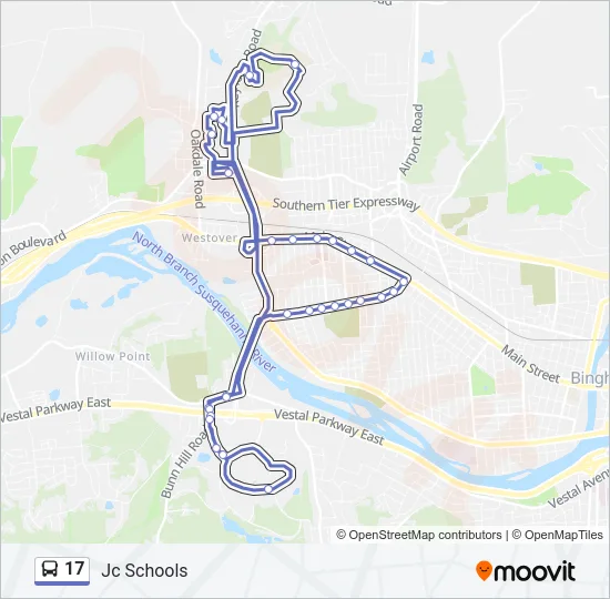 17 Bus Line Map