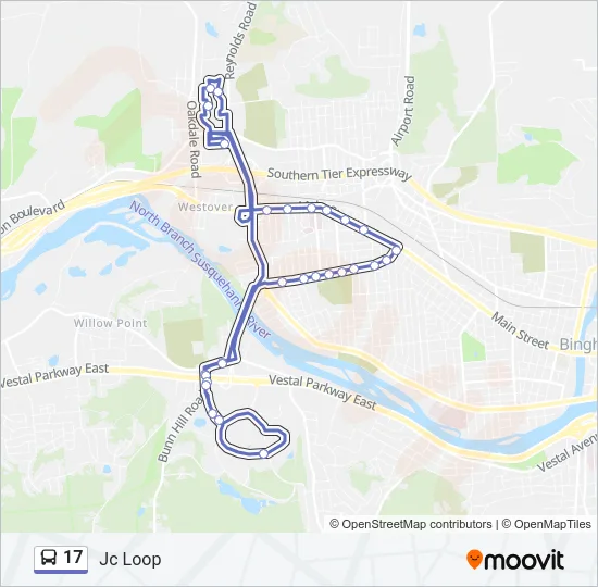 17 Bus Line Map