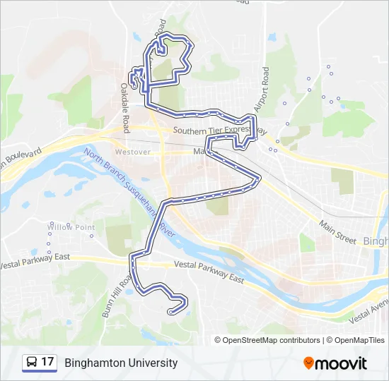 17 Bus Line Map