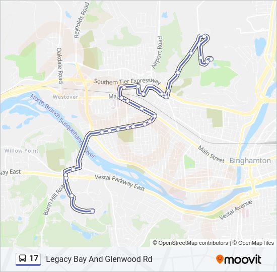 17 Bus Line Map