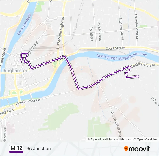 12 Bus Line Map