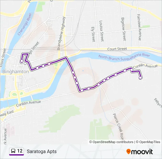 12 Bus Line Map