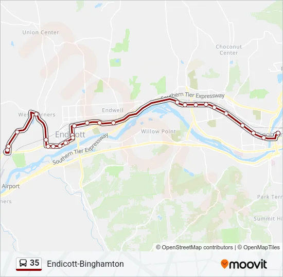 35 Bus Line Map
