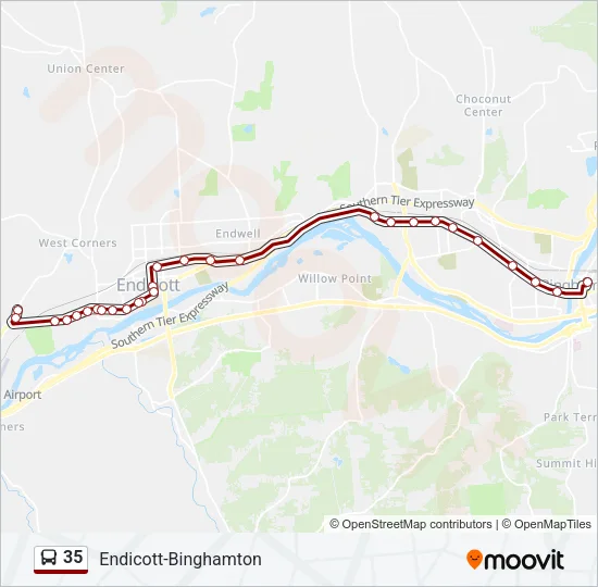 35 Bus Line Map