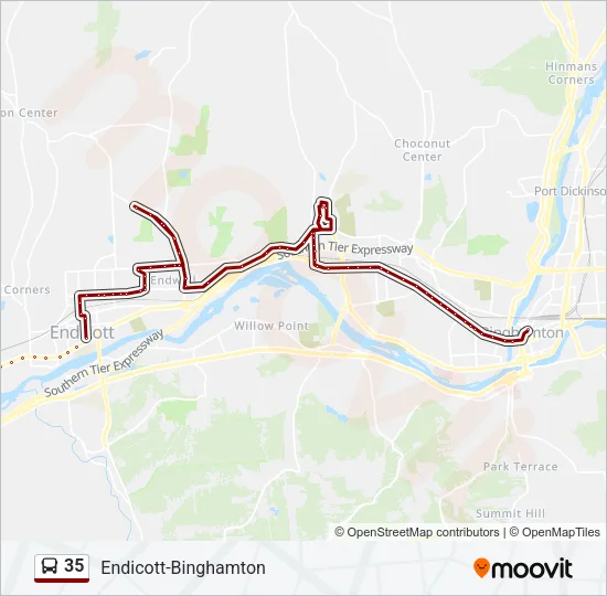 35 Bus Line Map