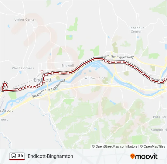 35 Bus Line Map