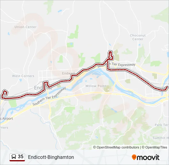35 Bus Line Map