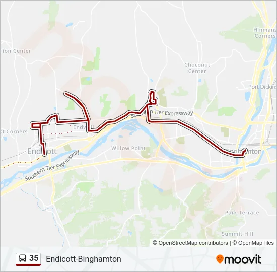 35 Bus Line Map