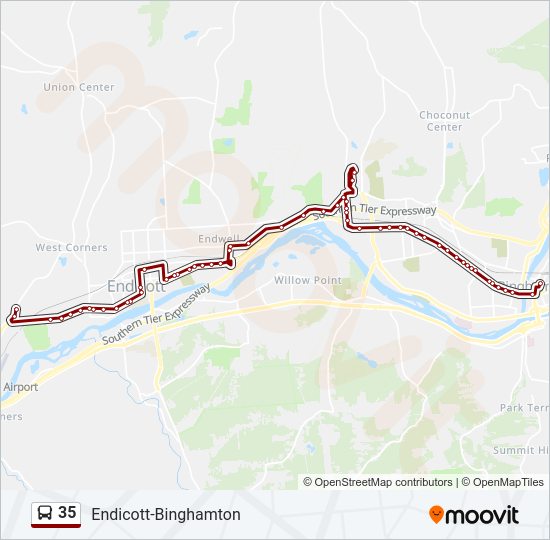 35 bus Line Map