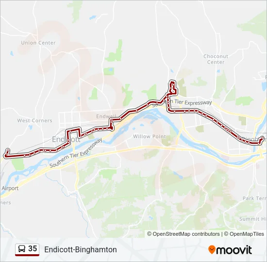 35 Bus Line Map