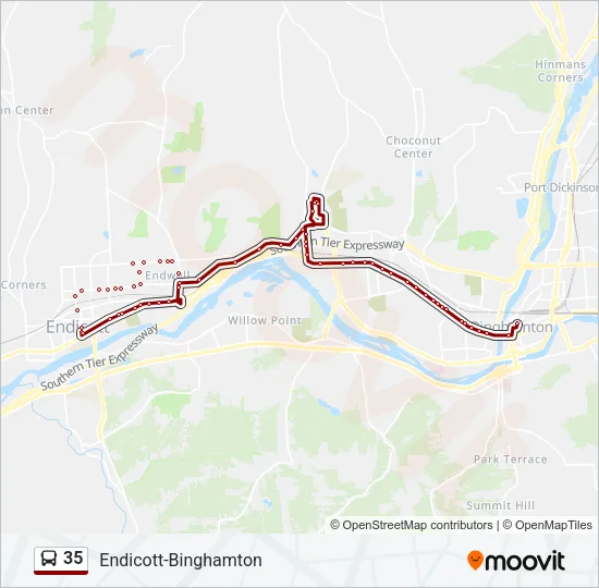 35 Bus Line Map