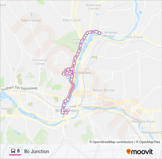 8 Bus Line Map