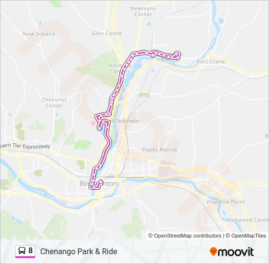 8 Bus Line Map