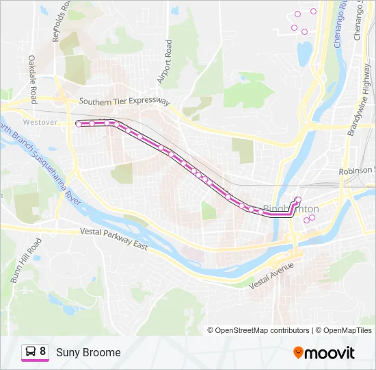 8 Bus Line Map
