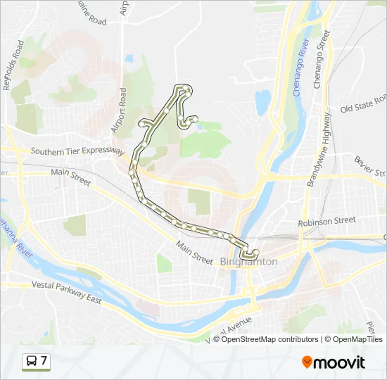 7 Bus Line Map
