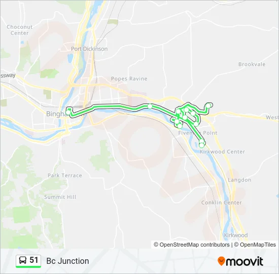 51 Bus Line Map
