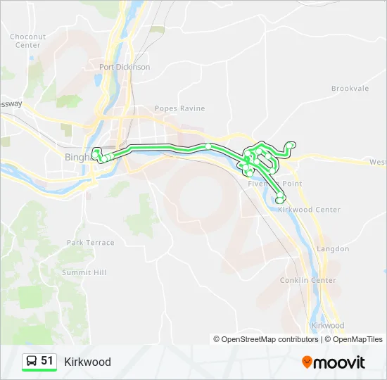 51 Bus Line Map