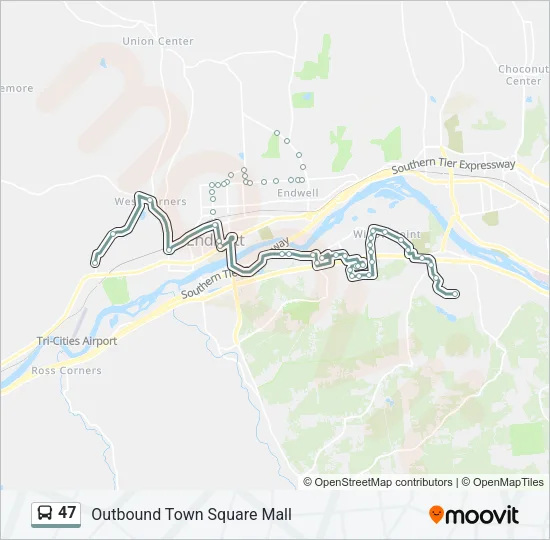 47 Bus Line Map