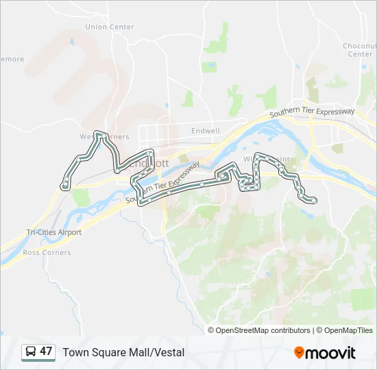47 Bus Line Map