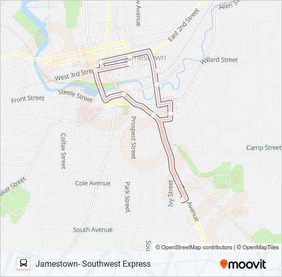 SOUTHWEST EXPRESS bus Line Map