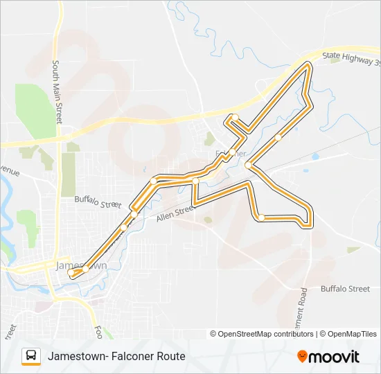 FALCONER ROUTE Bus Line Map