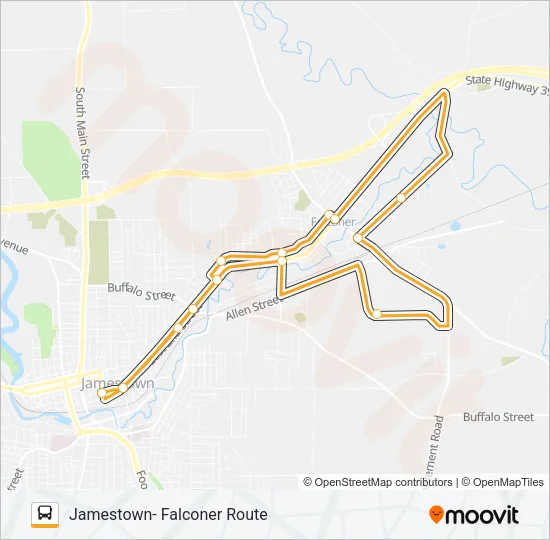 FALCONER ROUTE Bus Line Map