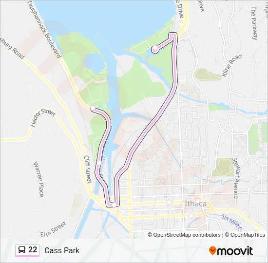 22 Bus Line Map