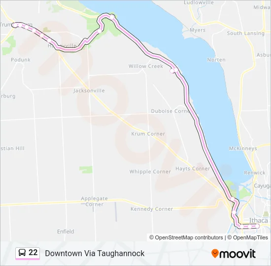 22 Bus Line Map