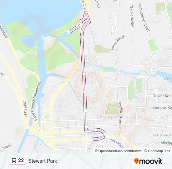 22 Bus Line Map