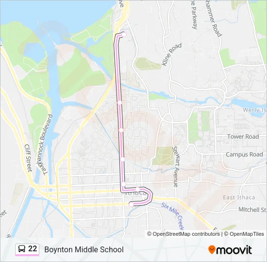 22 Bus Line Map