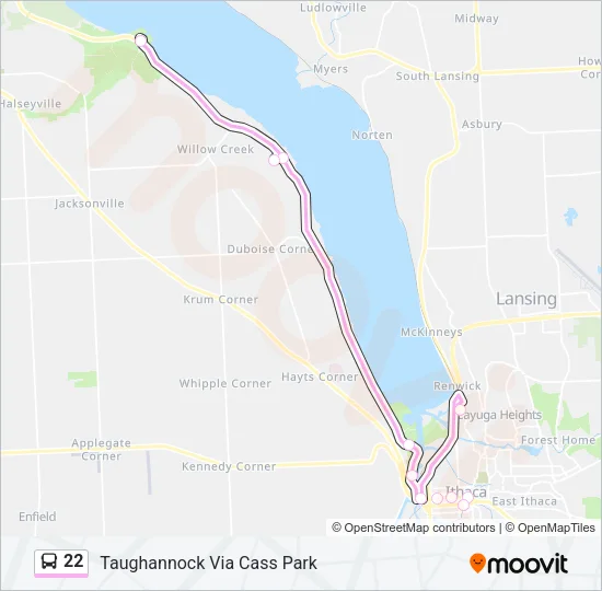 22 Bus Line Map