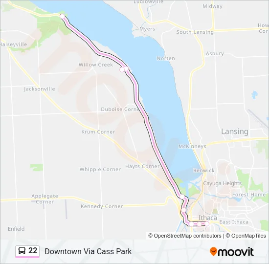 22 Bus Line Map