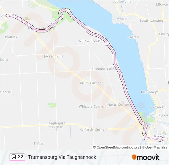 22 Bus Line Map