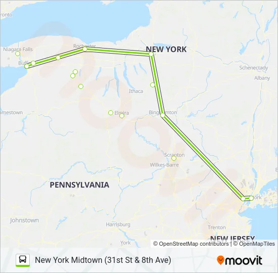 FLIXBUS 2686 Bus Line Map