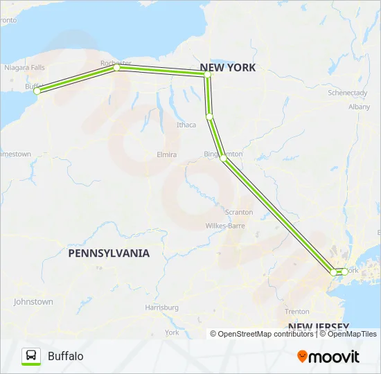 FLIXBUS 2686 Bus Line Map