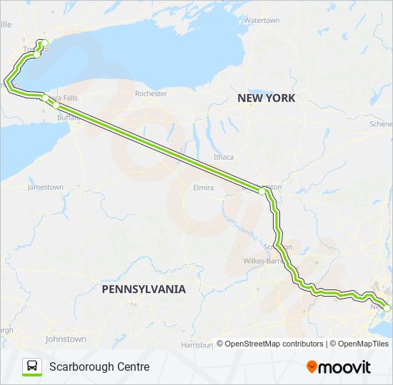 FLIXBUS N2768A Bus Line Map
