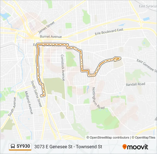 SY930 Bus Line Map