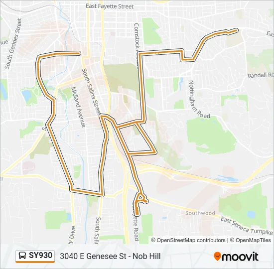 SY930 Bus Line Map