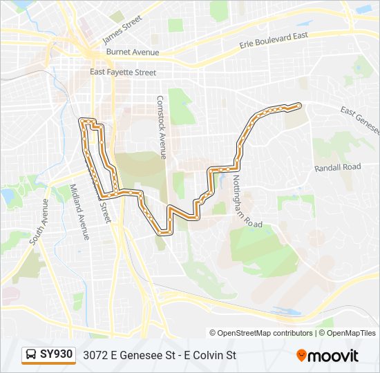 SY930 Bus Line Map