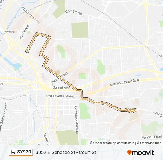 SY930 Bus Line Map