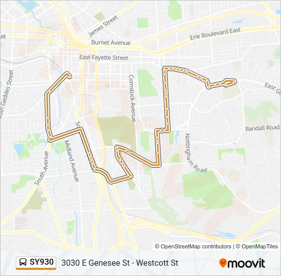 SY930 Bus Line Map