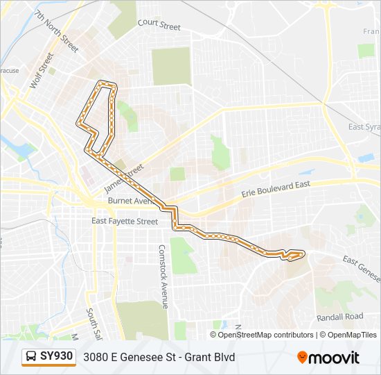 SY930 Bus Line Map