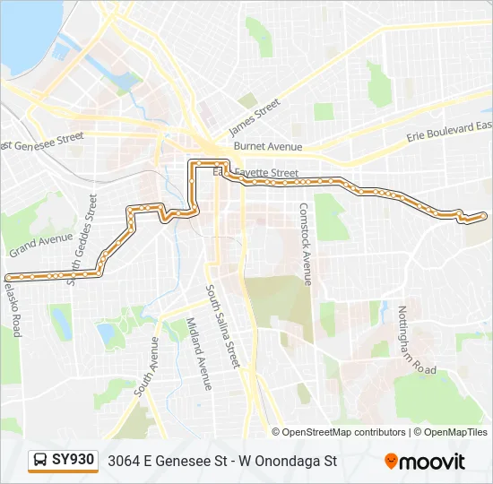 SY930 Bus Line Map